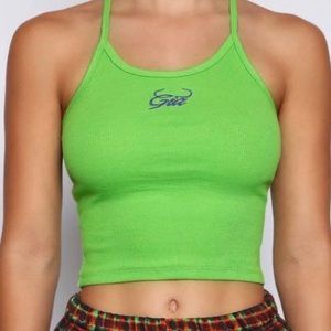 I Am Gia Neon Green Top